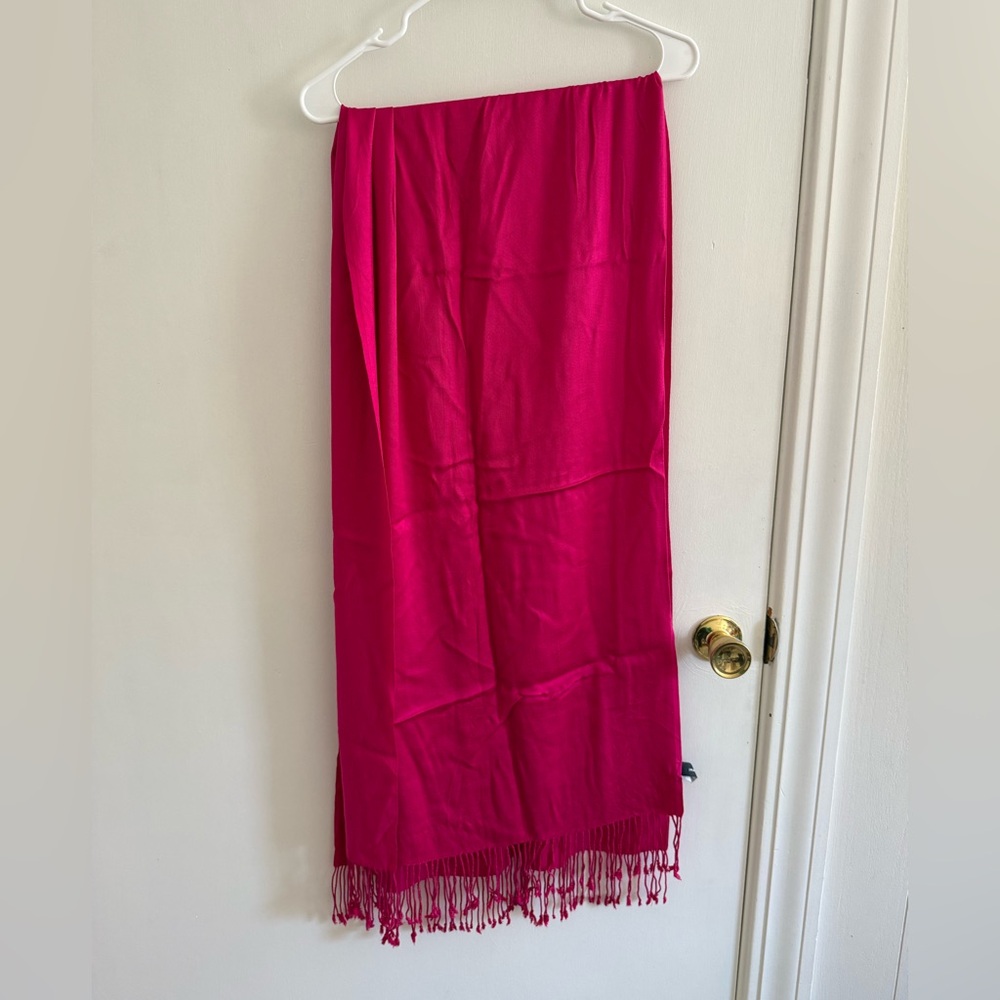 Hot Pink Fringe wrap/shawl